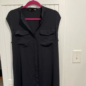 AllSaints Navy Sleeveless Dress